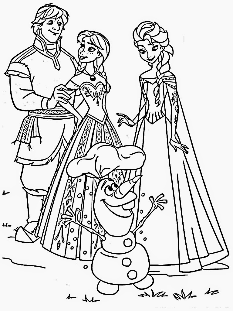 Frozen Coloring Pages Free Printable
 Free Printable Frozen Coloring Pages for Kids Best