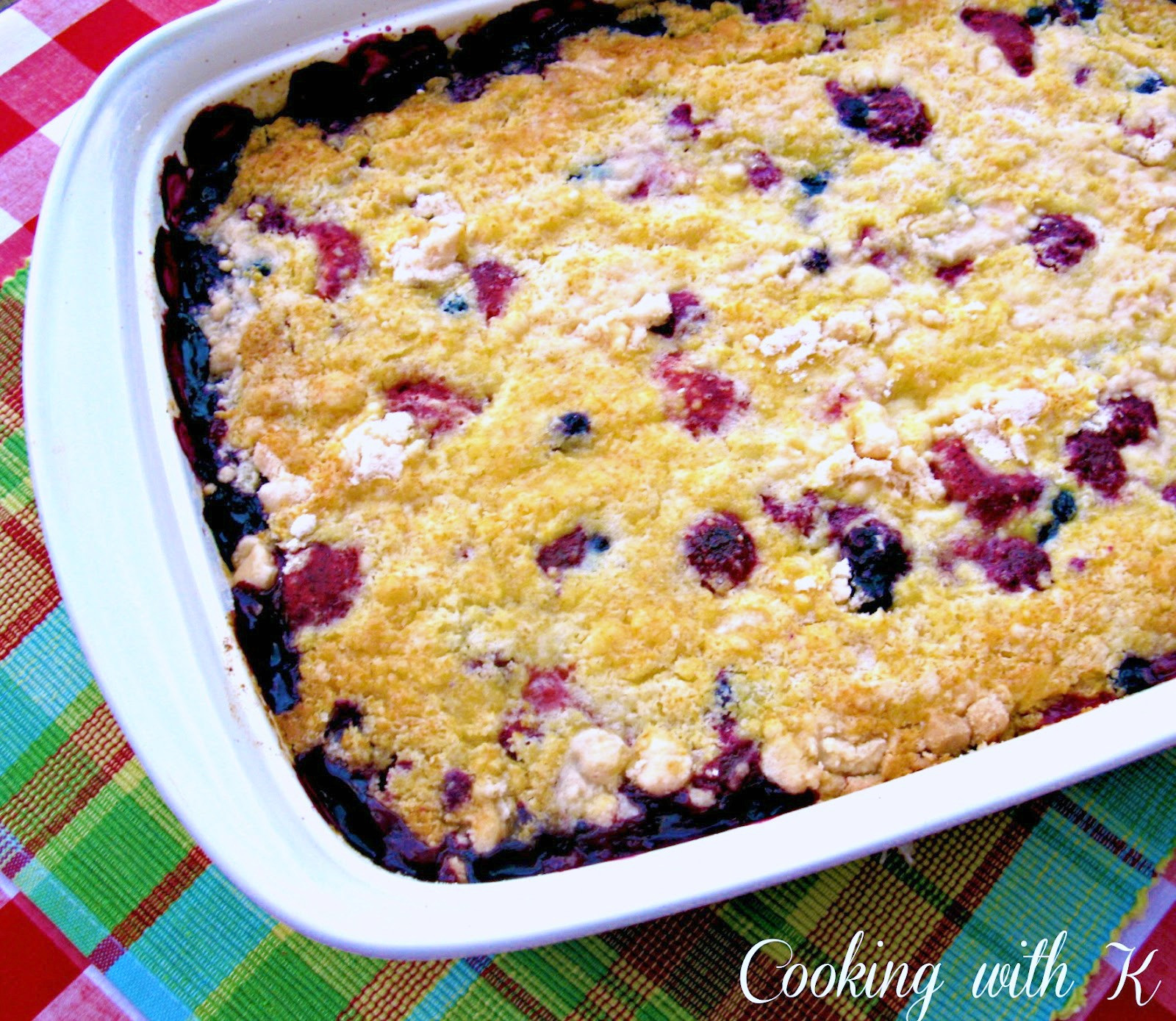 Fruit Cobbler With Cake Mix
 Cooking with K Triple Berry Cobbler this is a lazy day
