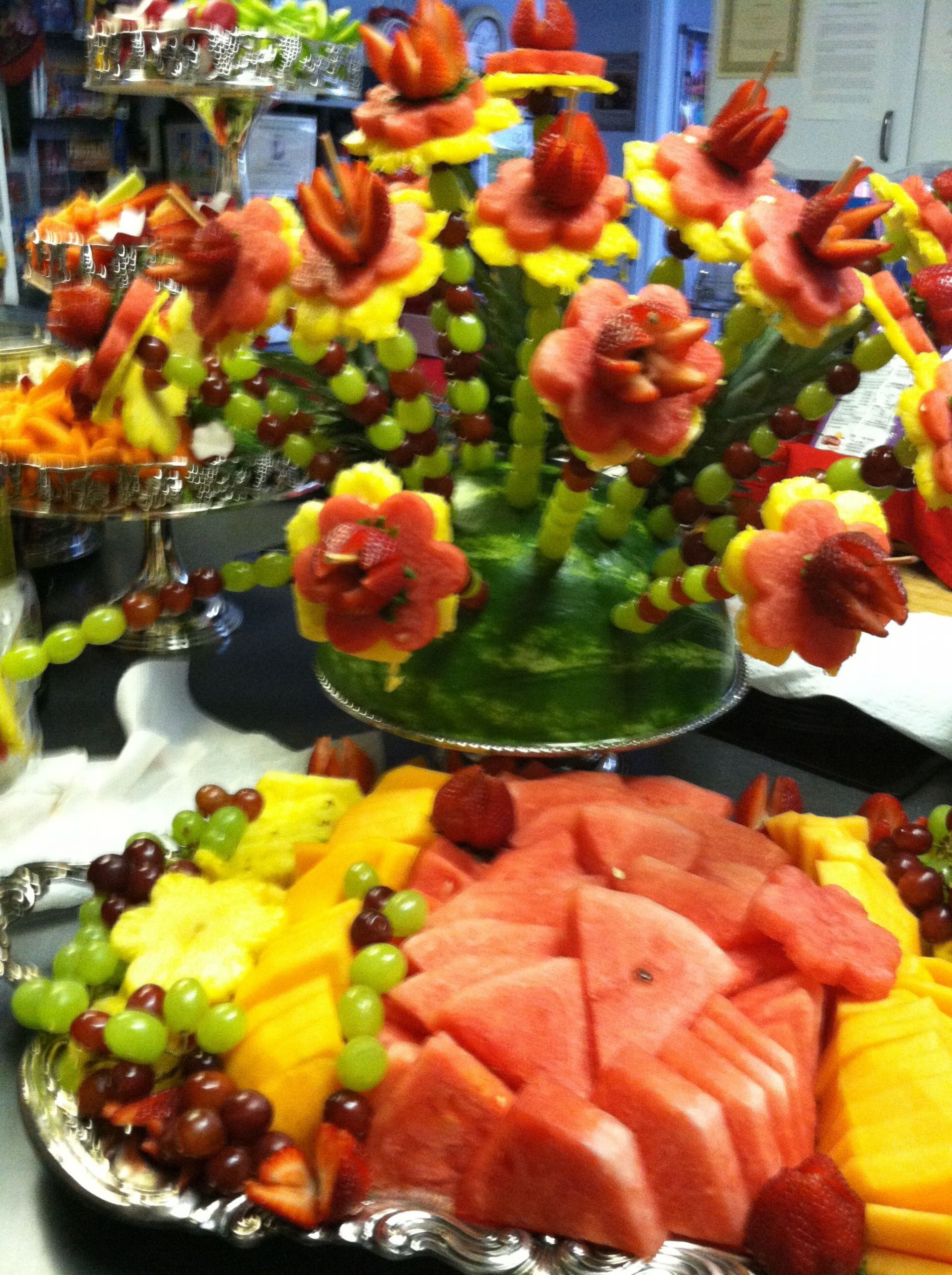 Fruit Tray Ideas For Graduation Party
 Fruit display for graduation party Too pretty to eat