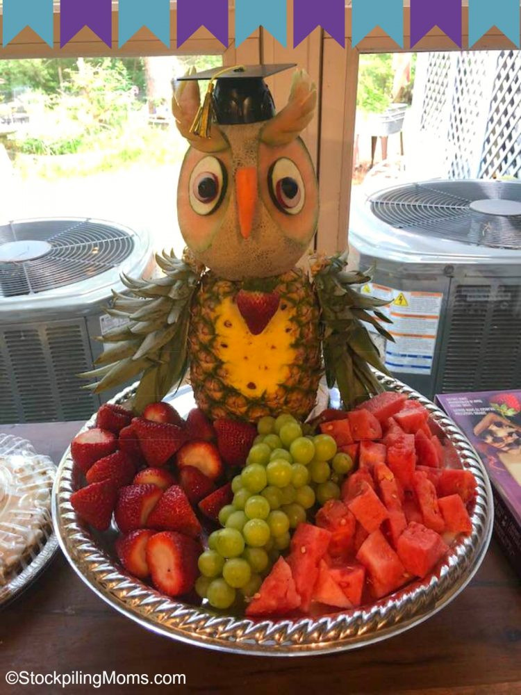 Fruit Tray Ideas For Graduation Party
 Graduation Party Owl Fruit Tray STOCKPILING MOMS™
