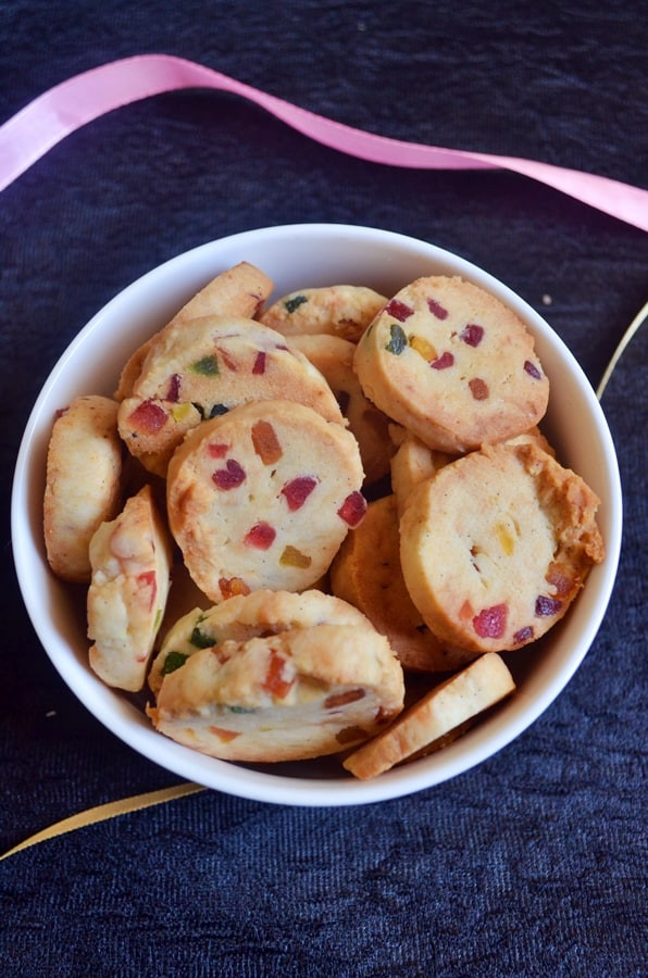 Fruity Cookies Recipe
 Eggless fruit cookies