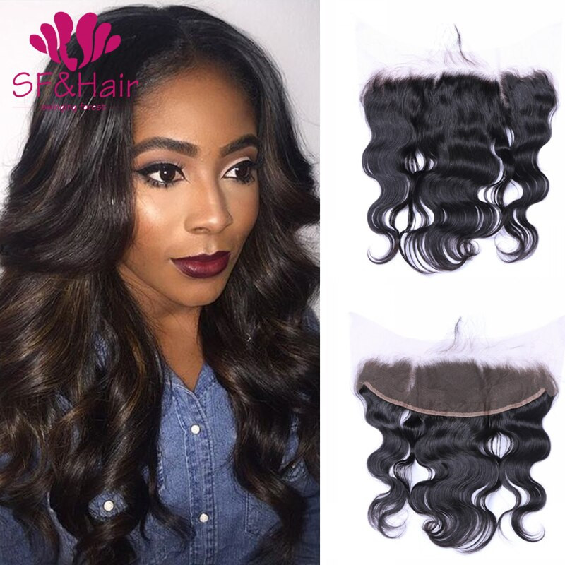 Full Lace Frontal Closure With Baby Hair
 Brazilian Body Wave Lace Frontal Human Hair Closure Lace