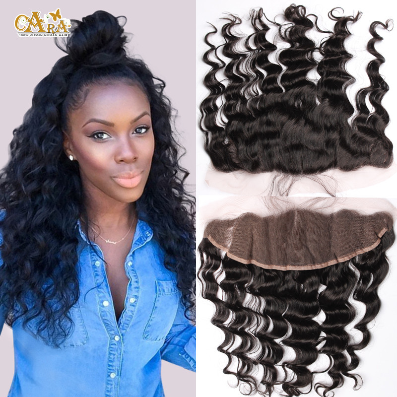 Full Lace Frontal Closure With Baby Hair
 6A Brazilian Loose Wave Lace Frontal Closure With Baby
