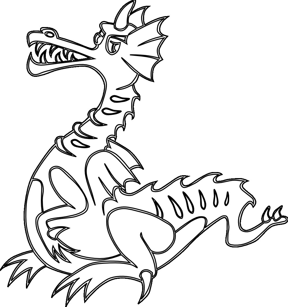 Fun Coloring Pages For Boys
 Dragon Cool Coloring Pages