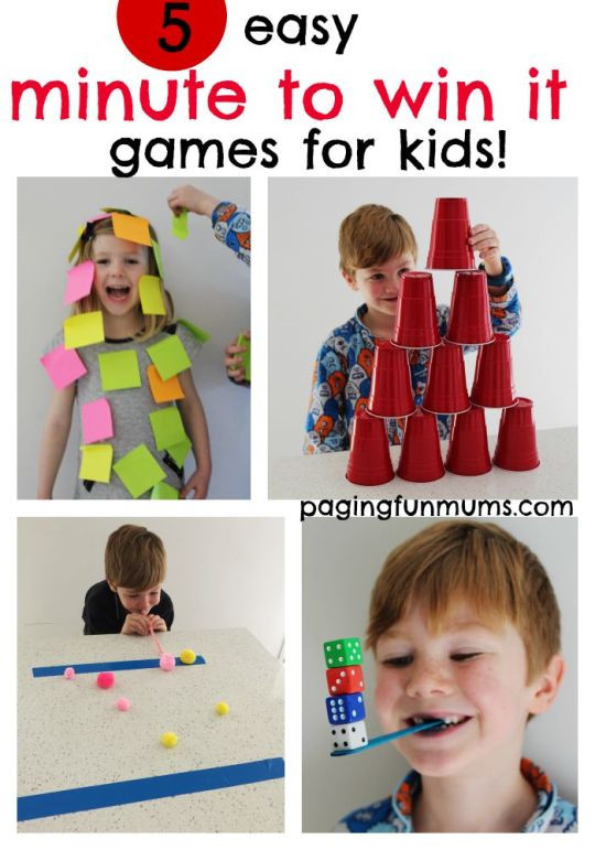 Fun Games For Kids Party
 5 easy minute to win it games for kids