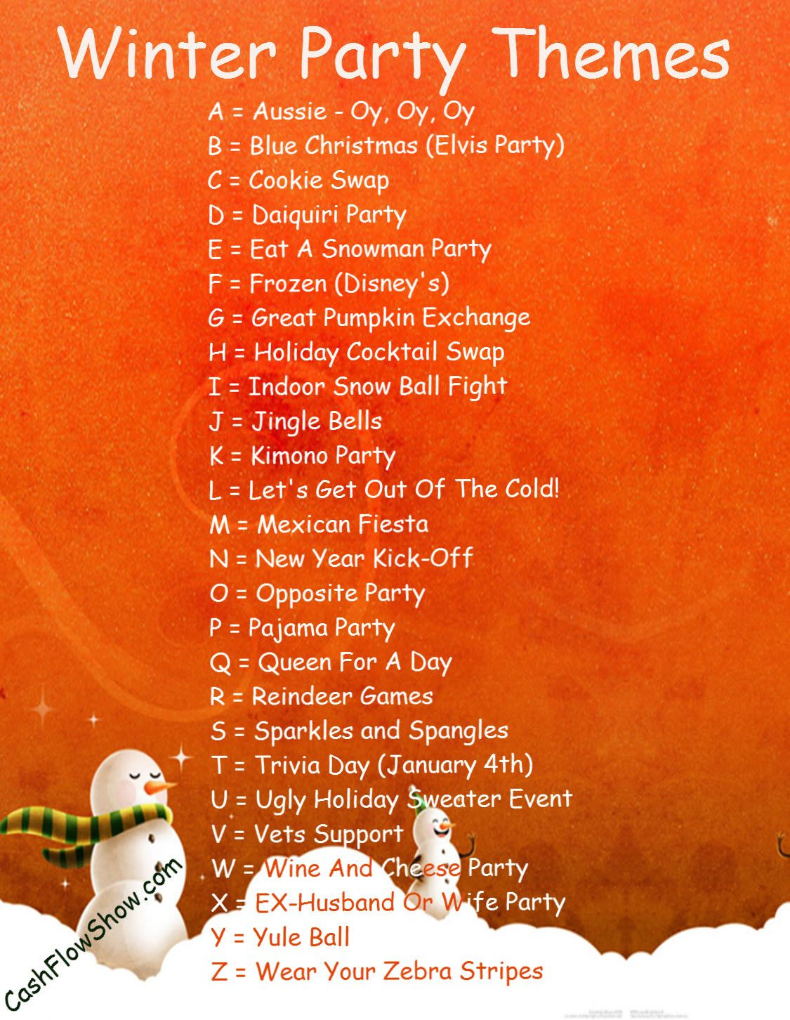 Fun Work Holiday Party Ideas
 A Winter party theme will add fun excitement and urgency