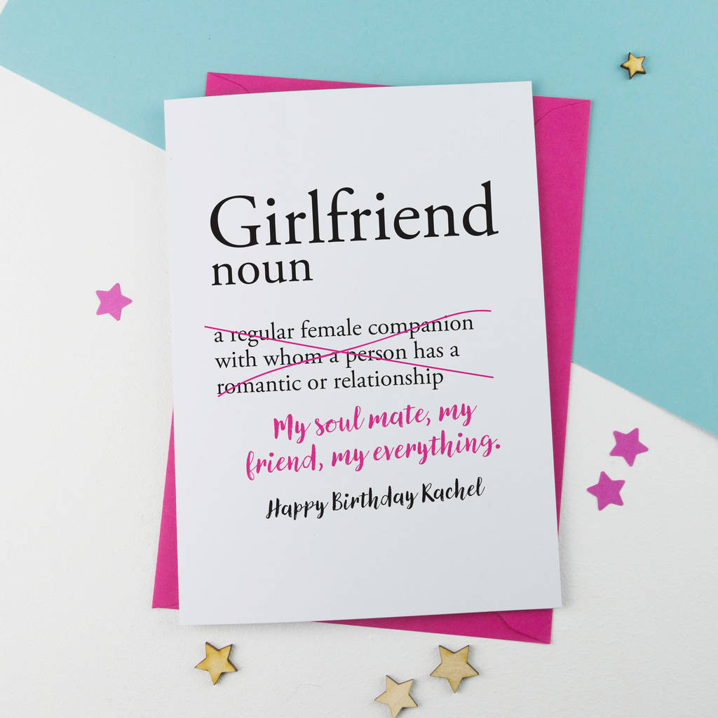 Funny Birthday Cards For Girlfriend
 girlfriend personalised birthday card by a is for alphabet