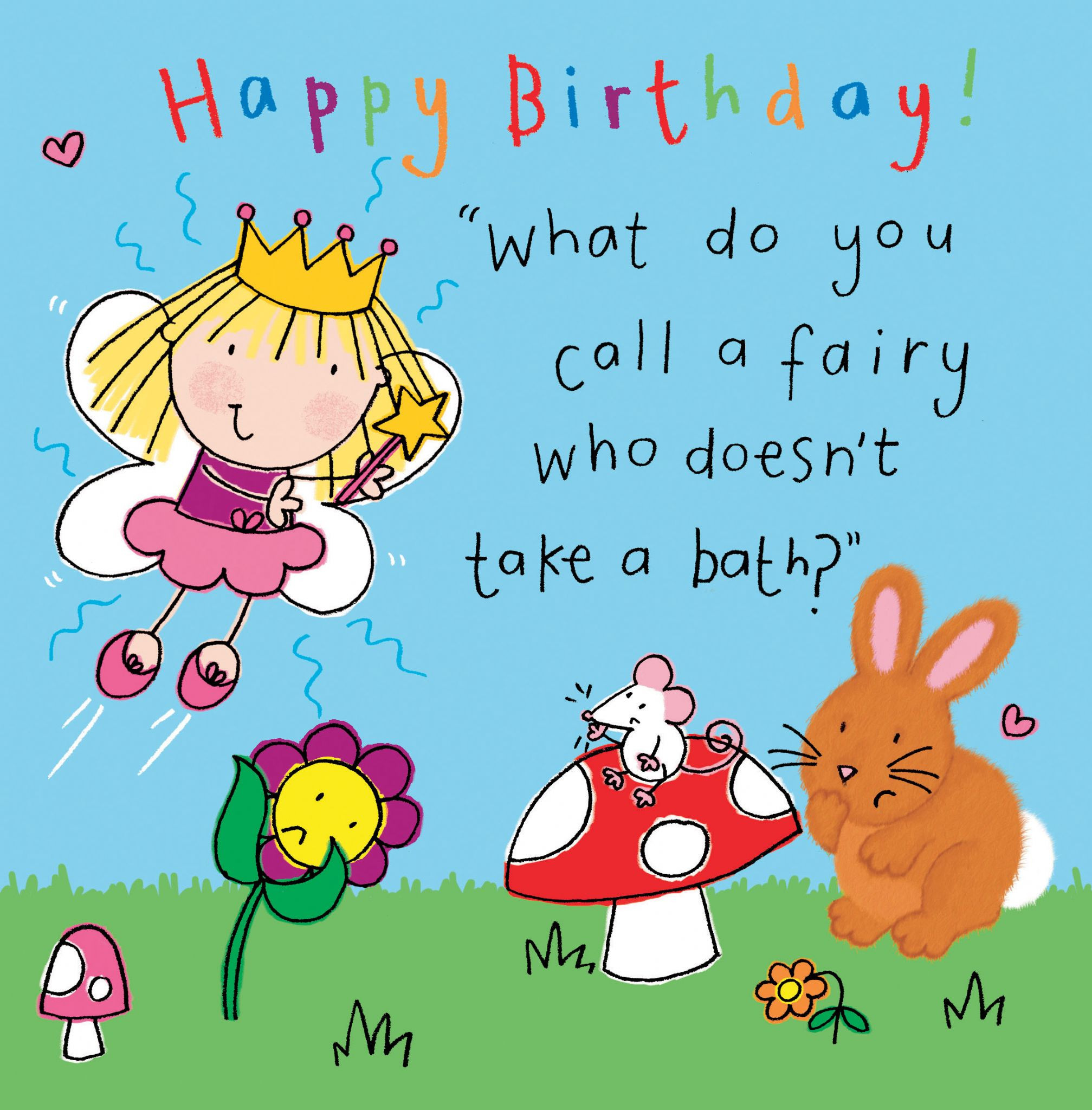 Funny Birthday Cards For Kids
 Fairy Funny Joke Birthday Card For Kids TW435
