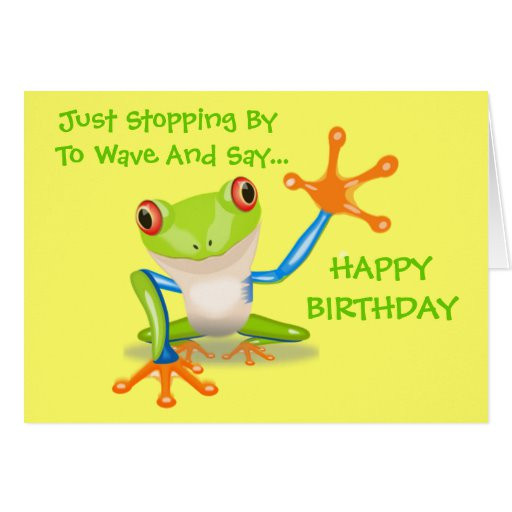 Funny Birthday Cards For Kids
 Cute Frog Funny Animal Kids Happy Birthday Card