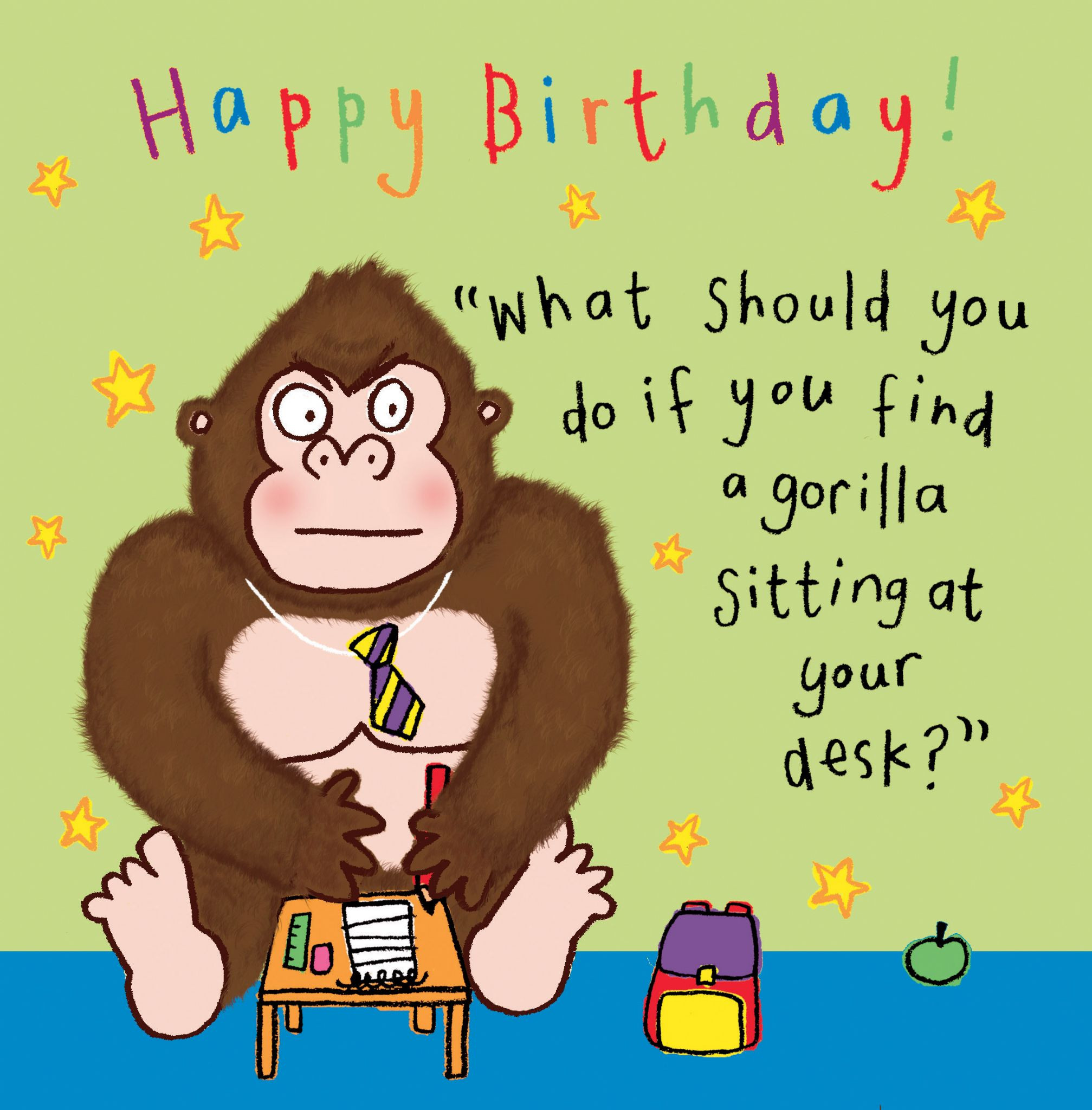 Funny Birthday Cards For Kids
 Gorilla Funny Joke Birthday Card For Kids tw434