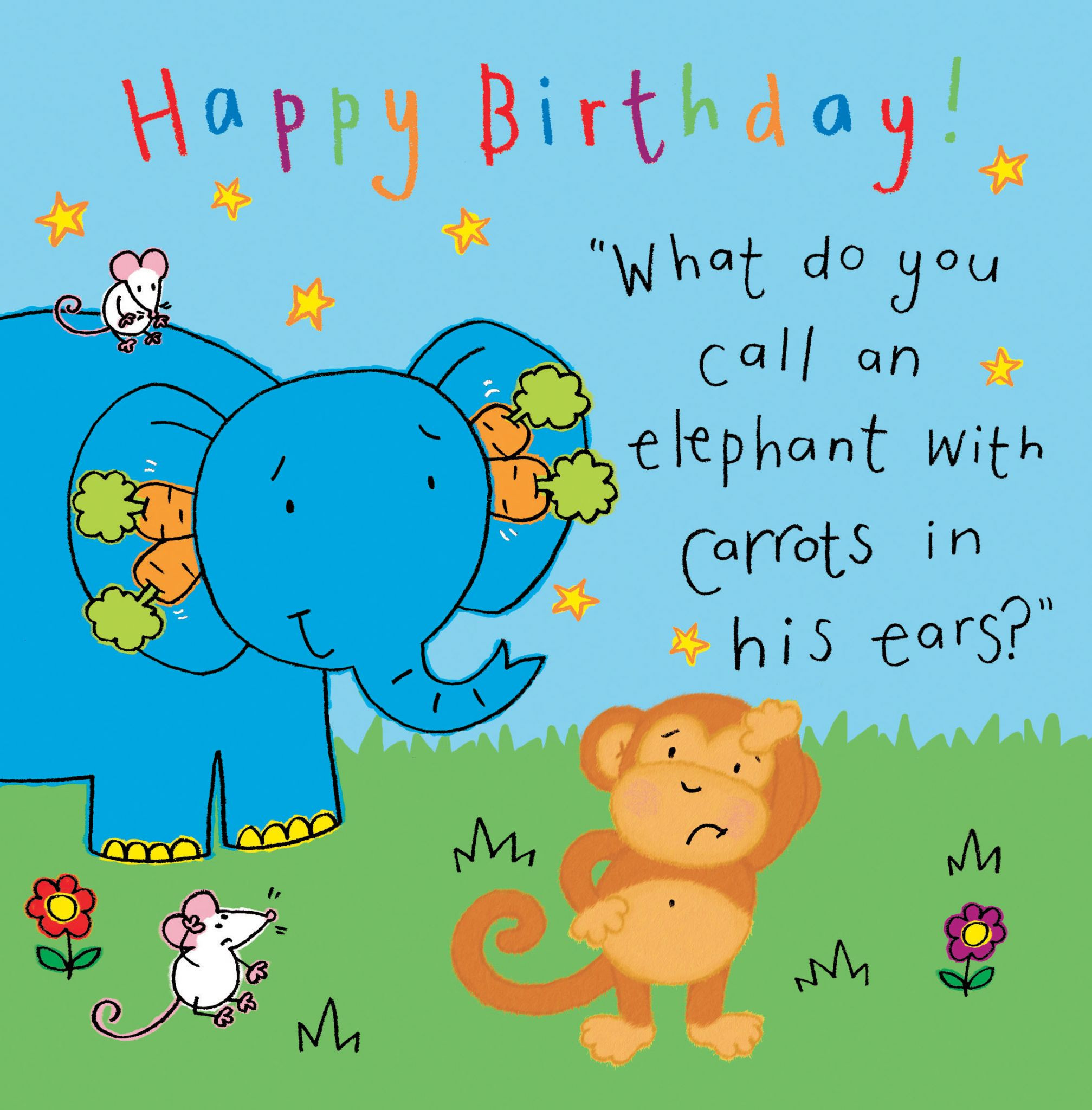 Funny Birthday Cards For Kids
 Elephant Funny Joke Birthday Card For Kids TW431