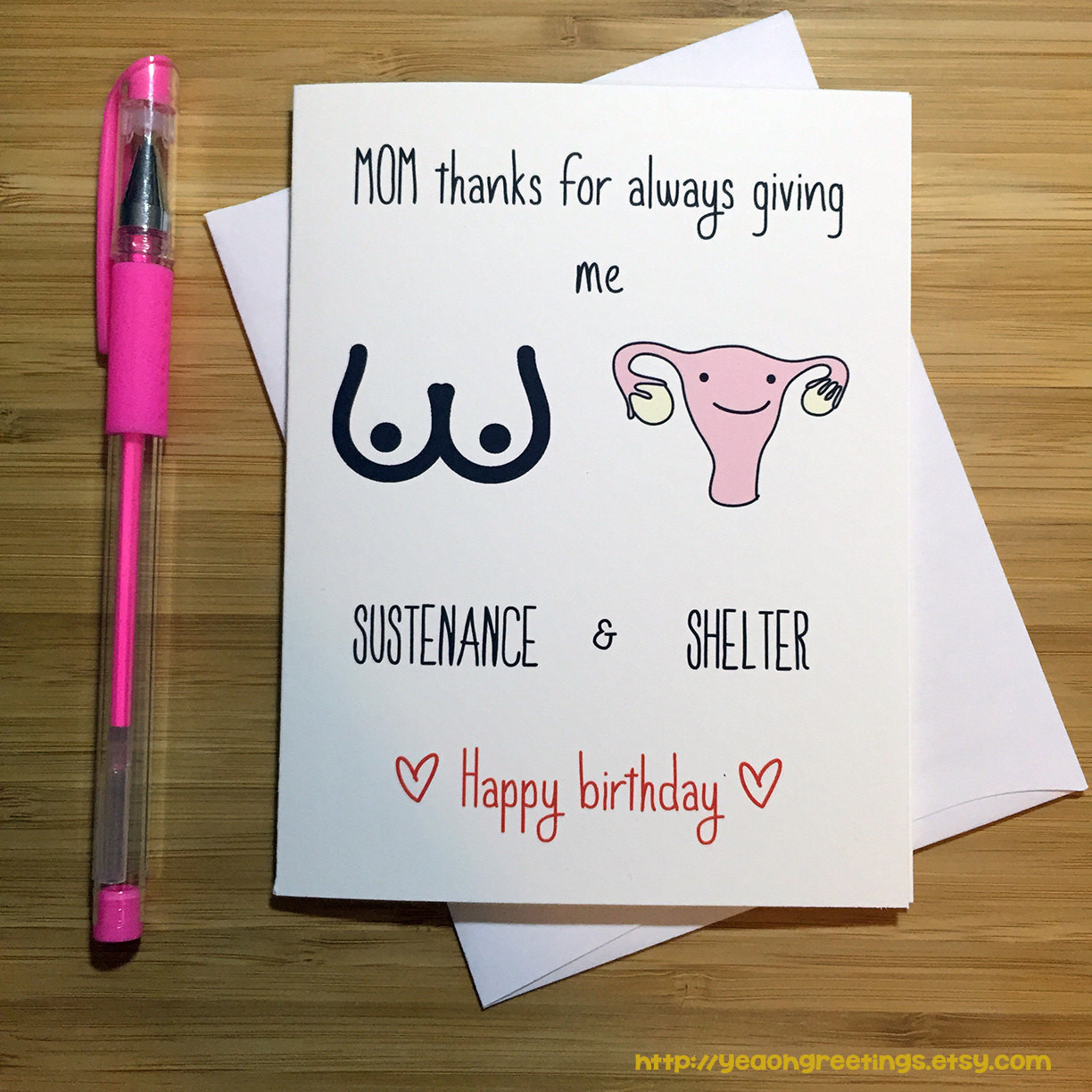 Funny Birthday Cards For Mom
 Happy Birthday Mom Funny Mom Card Inappropriate Card Card