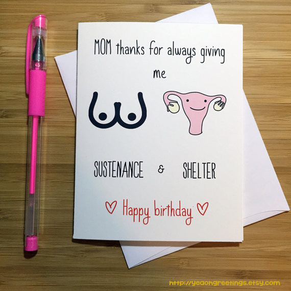 Funny Birthday Cards For Mom
 Happy Birthday Mom Funny Mom Card Inappropriate Card Card