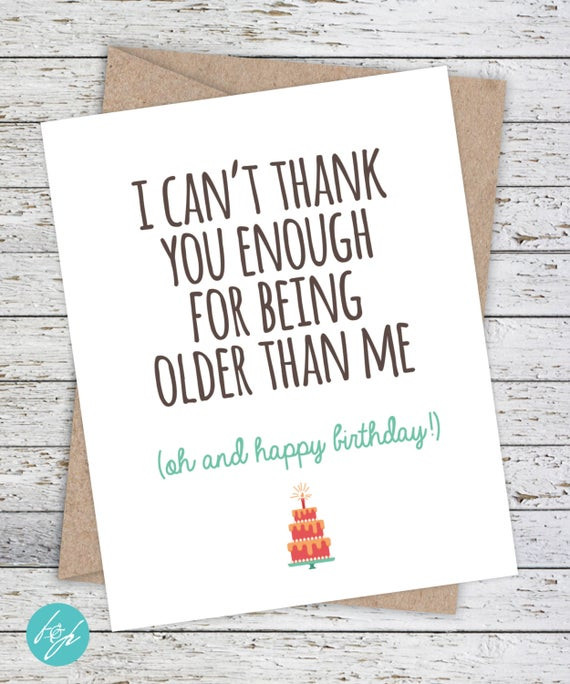 Funny Birthday Cards For Sisters
 Funny Birthday Card Older Sister Card Brother by FlairandPaper