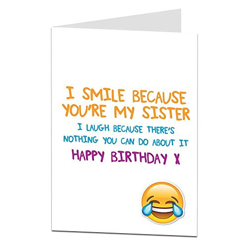Funny Birthday Cards For Sisters
 Funny Sister Birthday Card Amazon
