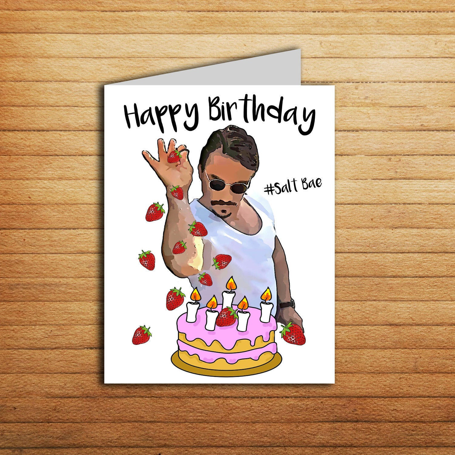 Funny Birthday Cards To Print
 Salt Bae Birthday Card Printable Funny Birthday Card for