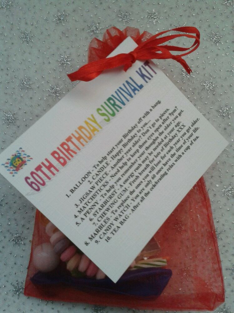 Funny Birthday Gift
 60TH BIRTHDAY Survival Kit Fun Unusual Novelty Present