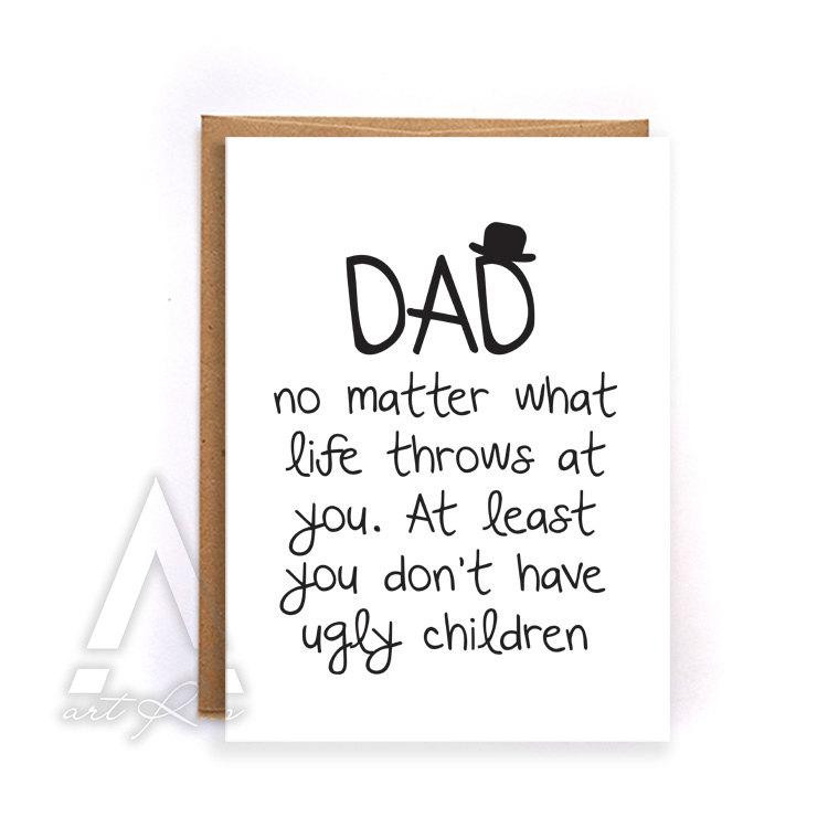 Funny Birthday Gifts For Dad
 Fathers day card from kids fathers day card funny by artRuss