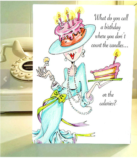 Funny Birthday Greeting Cards
 Funny Birthday card funny women humor greeting cards for her