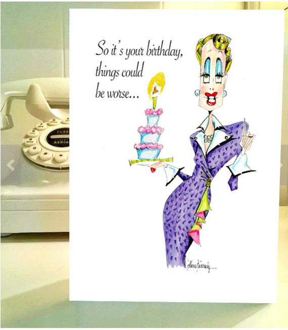 Funny Birthday Greeting Cards
 Funny Birthday Card women humor cards birthday cards for