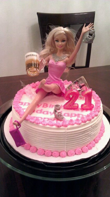 Funny Birthday Party
 Pin on drunk barbie cake