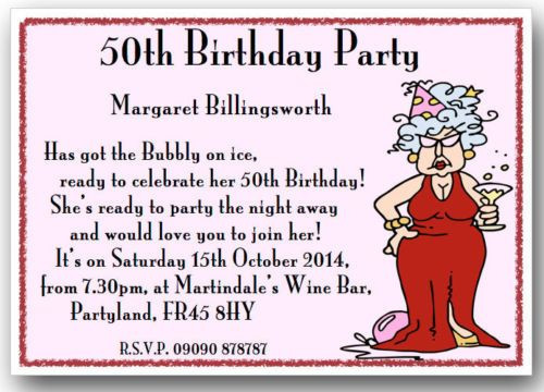 Funny Birthday Party Invitation Wording
 Download Now FREE Template Funny 50th Birthday Invitation