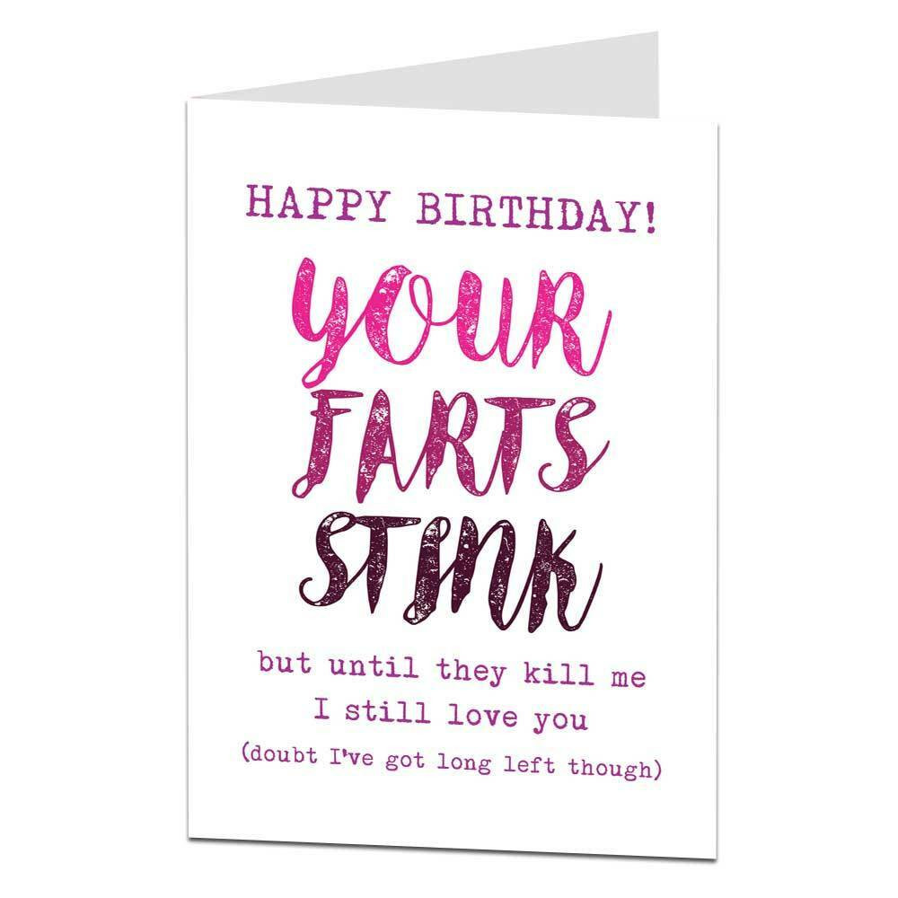 Funny Birthday Quotes For Wife
 Funny Happy Birthday Card Boyfriend Husband Girlfriend