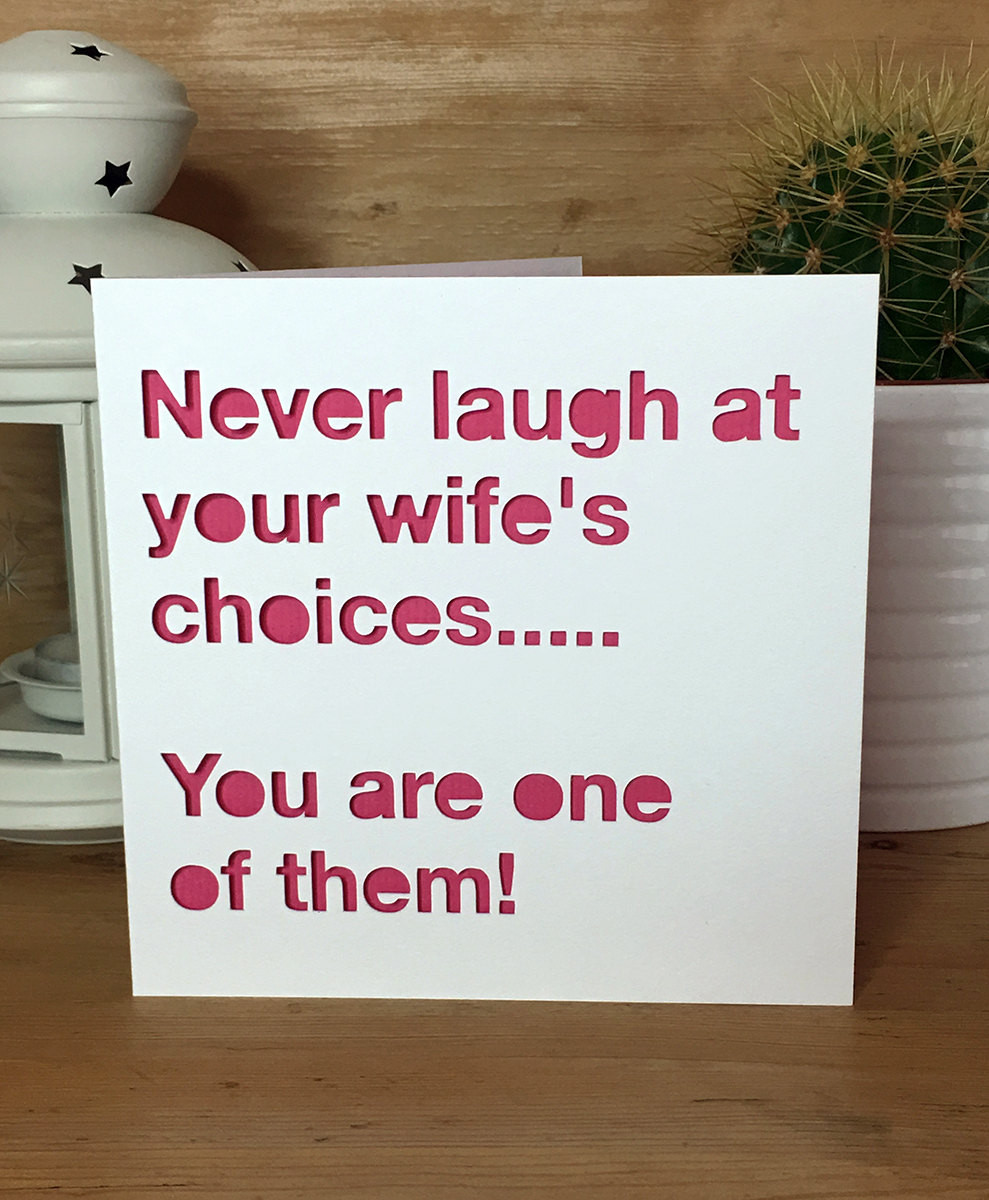 Funny Birthday Quotes For Wife
 Funny Anniversary Card Wedding Anniversary Husband Wife