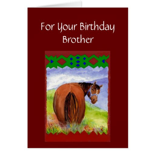 Funny Birthday Wishes To Brother
 Brother Funny Birthday Wishes Horses Diet Cake Card