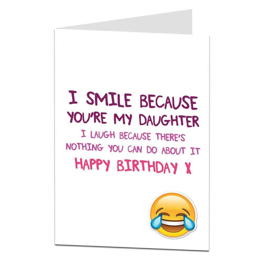 Funny Daughter Birthday Quotes
 Funny Happy Birthday Card For Daughter Daughter s 21st