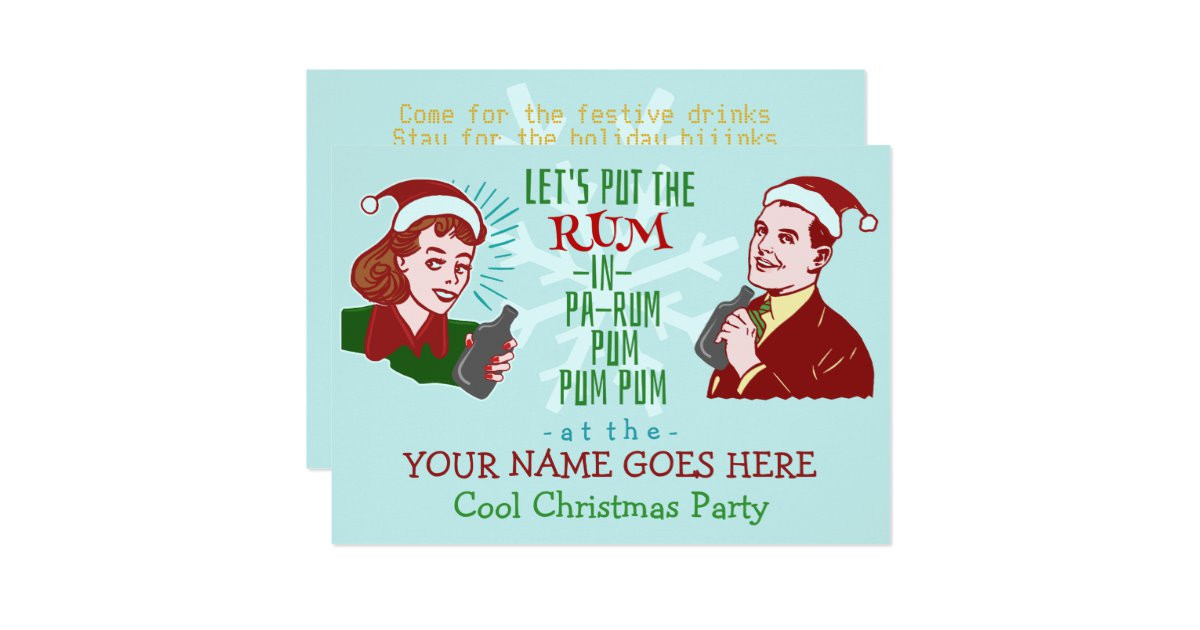 Funny Holiday Party Ideas
 Funny Christmas Party Retro Rum Adult Holiday v2