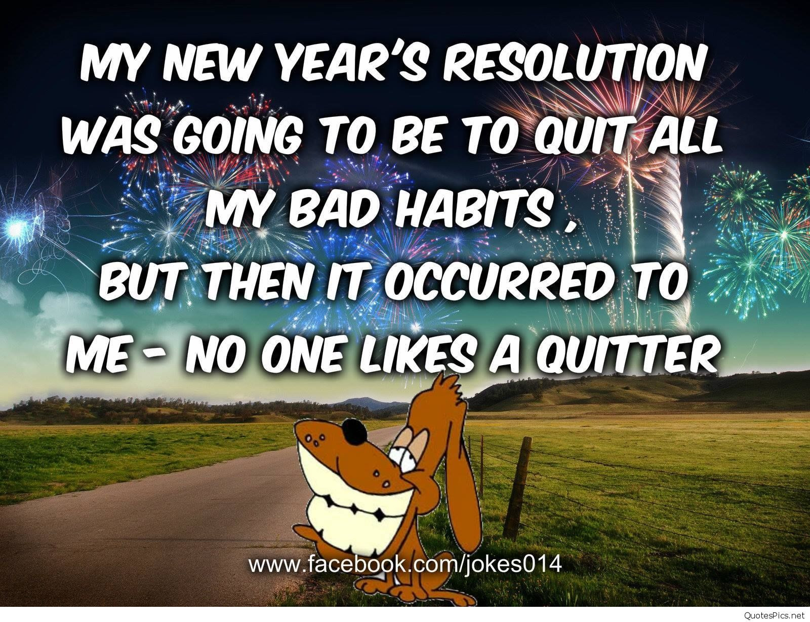 Funny New Years Eve Quotes
 Funny happy new year resolutions images & sayings cards 2017