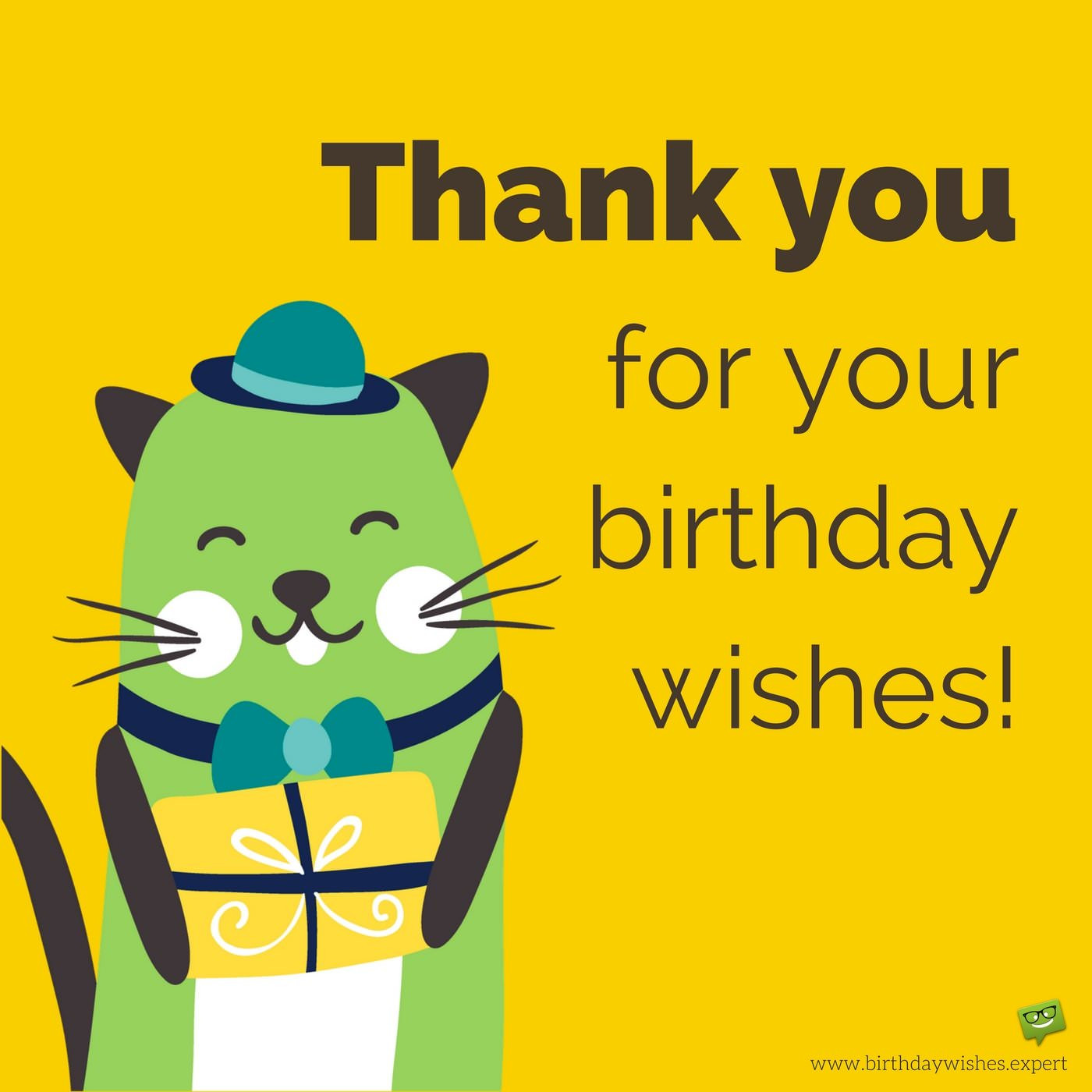 Funny Thank You Birthday Wishes
 Thank you for your Birthday Wishes & For Being There
