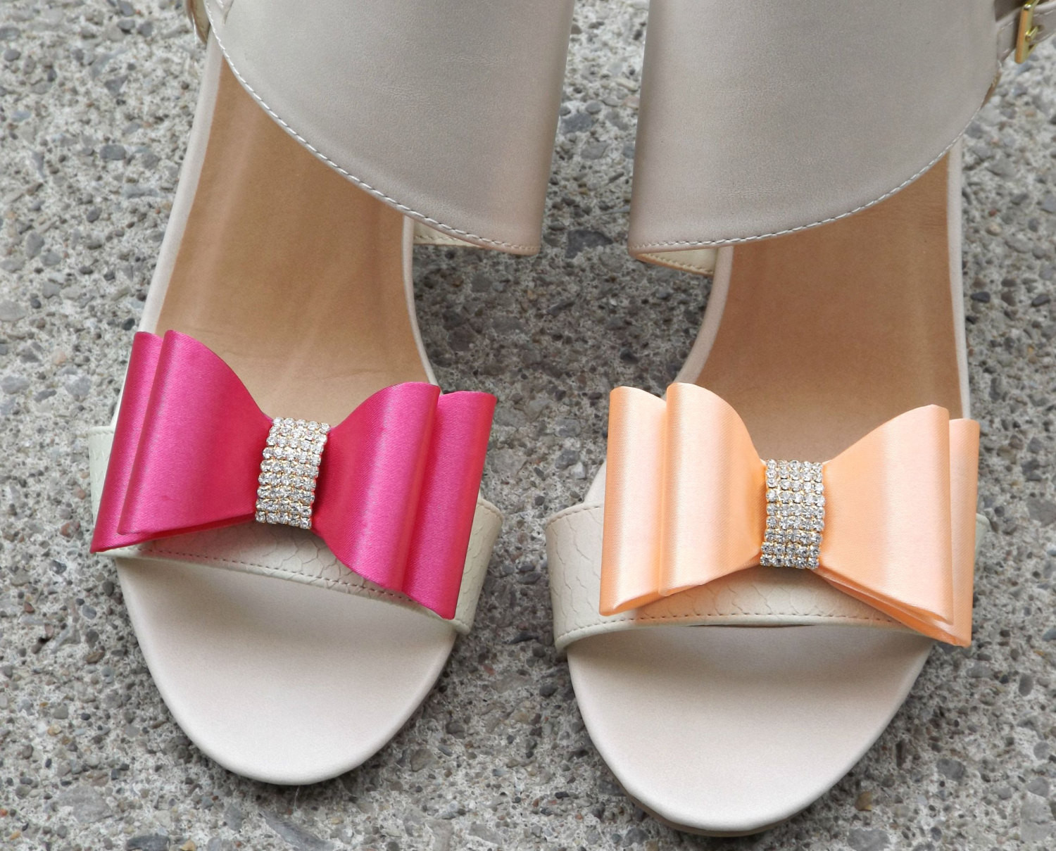 Fuschia Shoes For Wedding
 FUSCHIA Bridal Wedding Shoe Clips Satin by