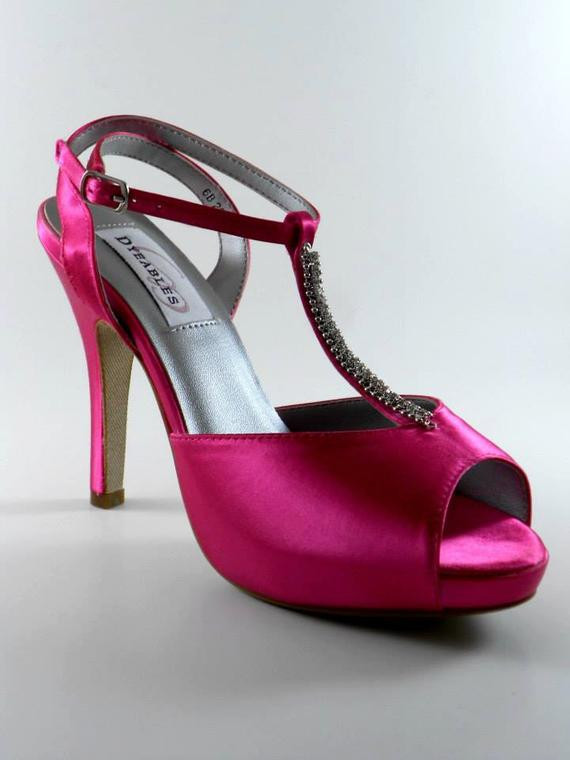 Fuschia Shoes For Wedding
 Items similar to Fuchsia Shoes Bridal Shoes Wedding