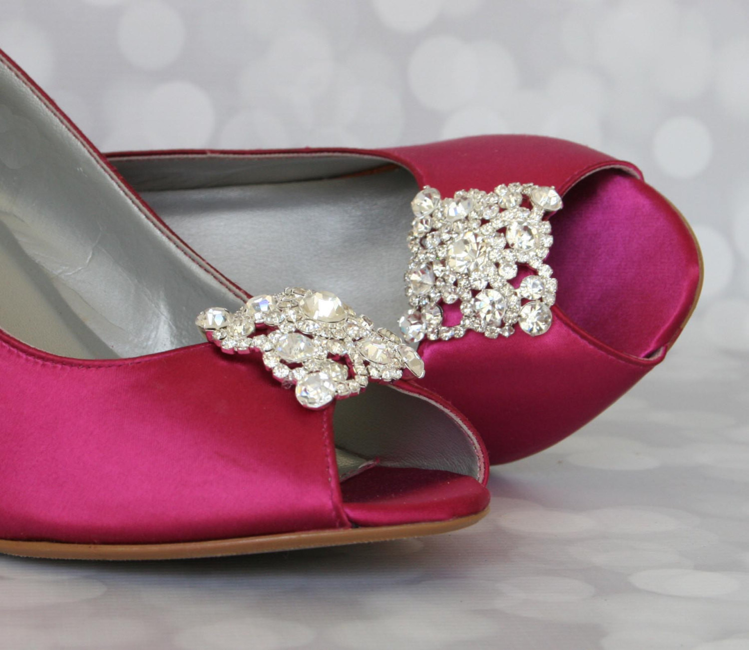 Fuschia Shoes For Wedding
 Wedding Shoes Fuschia Peep Toe Wedge by EllieWrenWeddingShoe