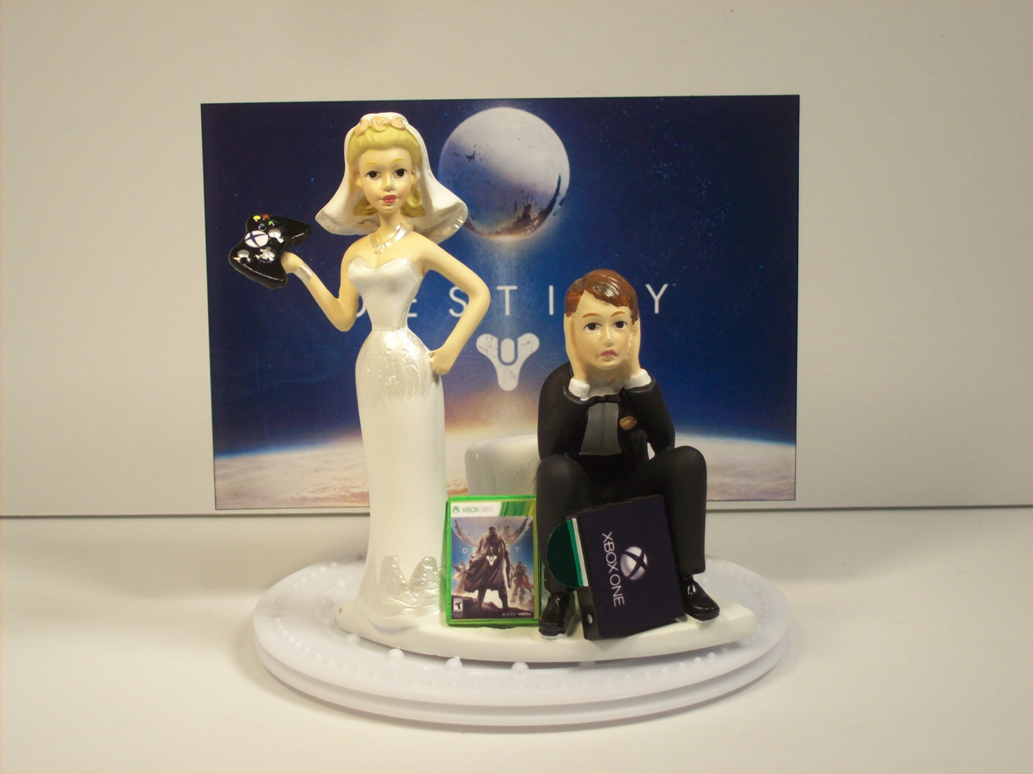 Gamer Wedding Cake Topper
 Video Game Junkie Funny Gamer Wedding Cake Topper by mikeg1968