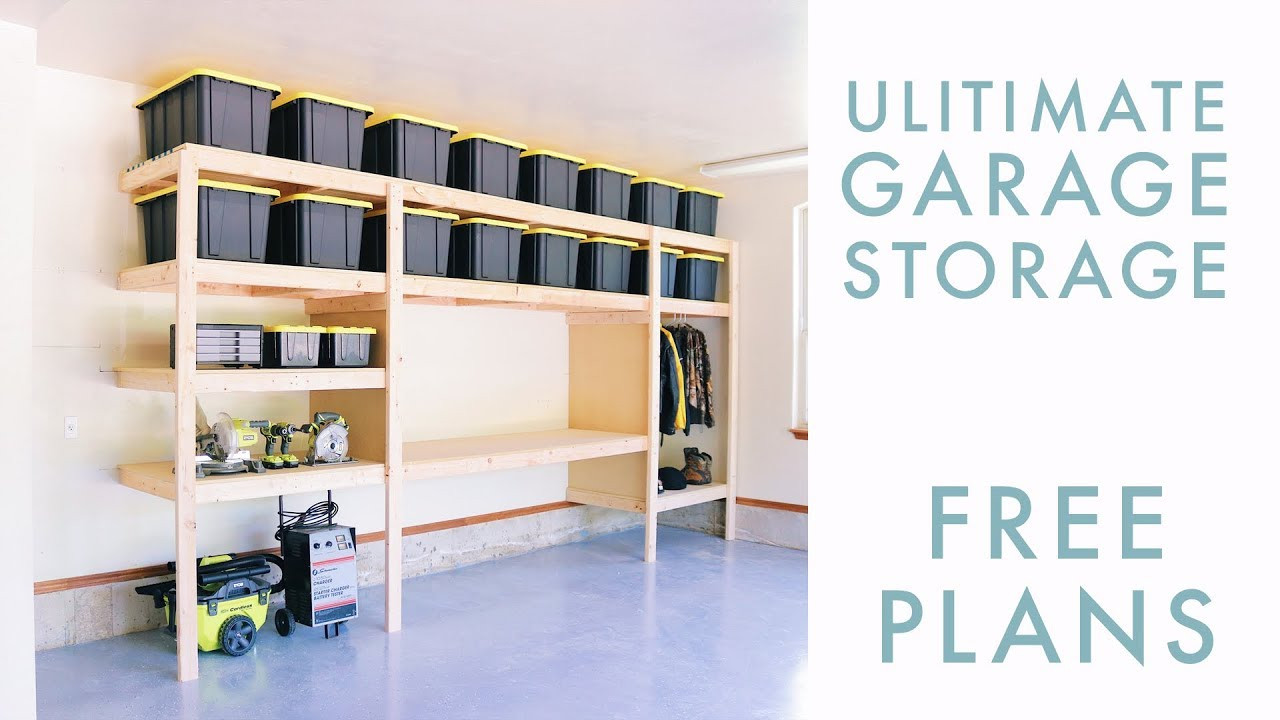 Garage Organization Cabinets
 DIY Garage Storage Shelf Workbench Solution