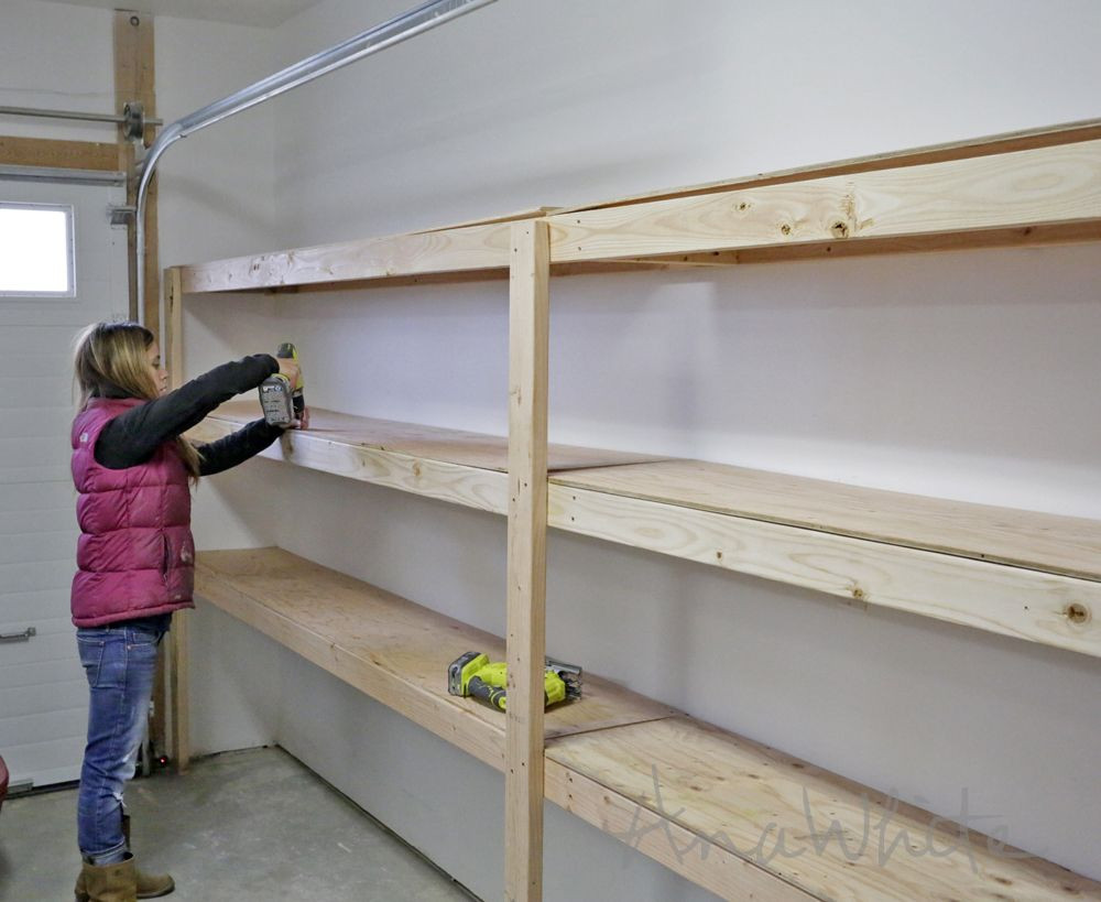 Garage Organization Shelves
 BEST DIY Garage Shelves Attached to Walls