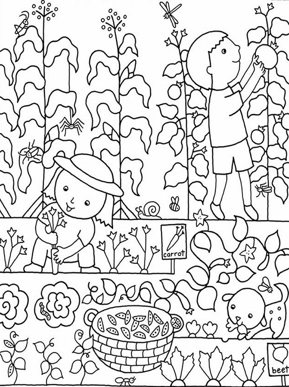The 25 Best Ideas for Garden Coloring Pages for Kids - Home, Family