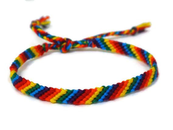 Gay Pride Bracelet
 Rainbow Handmade Gay Pride Friendship Bracelet