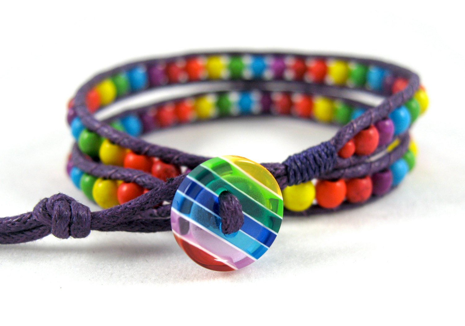 Gay Pride Bracelet
 Rainbow Pride Bracelet Gay Pride Vegan Wrap Bracelet Lesbian