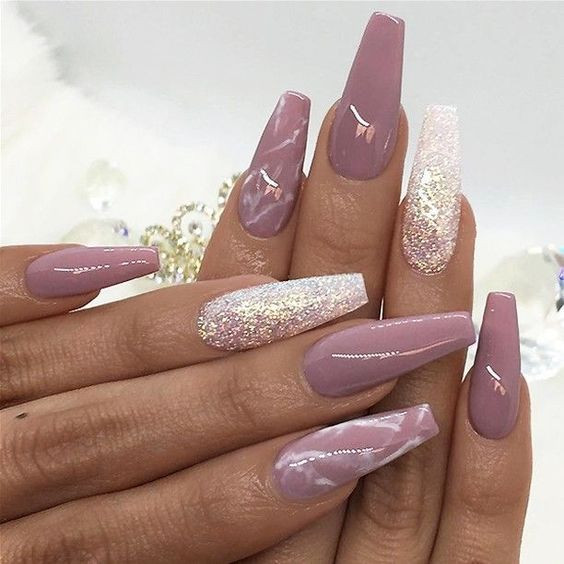 Gel Coffin Nail Designs
 61 Coffin Gel Nail Designs For Fall 2018 You Will Love