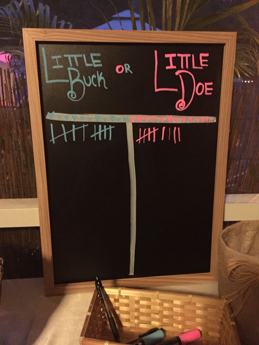 Gender Reveal Party Ideas Country
 Little buck or little doe chart Super easy and cost 5