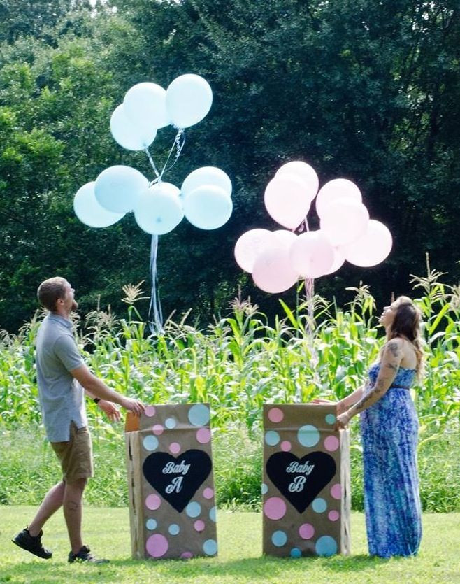Gender Reveal Party Ideas Twins
 Our boy girl twin gender reveal