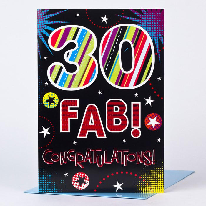 Giant Birthday Card
 Giant 30th Birthday Card Fab