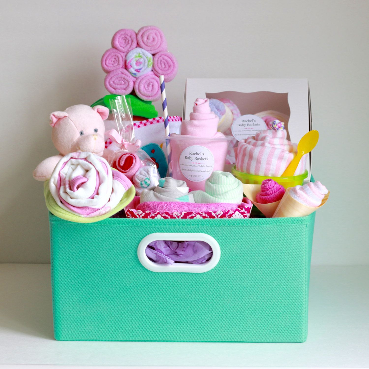 Gift Baskets For New Baby Girl
 Baby Girl Gift Basket Baby Shower Gift Newborn Gift