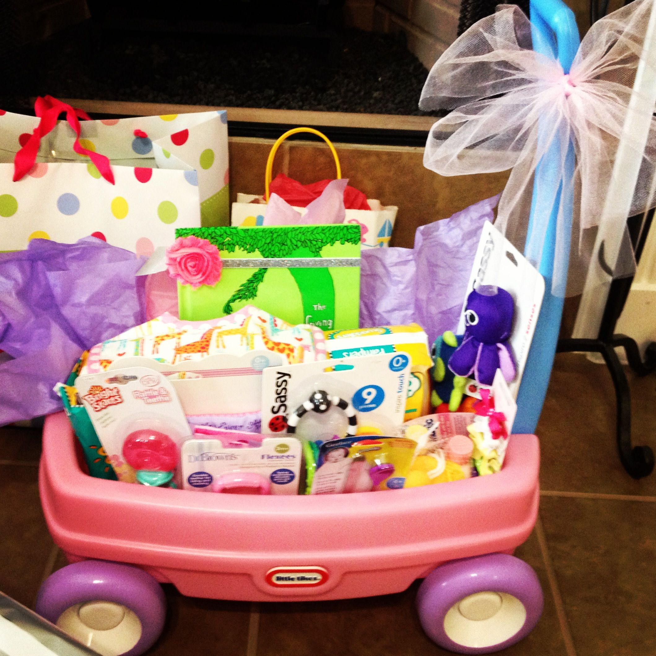 Gift Baskets For New Baby Girl
 Baby girl wagon t in 2019