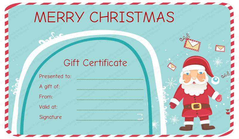 Gift Certificates For Kids
 Gift Certificate Template