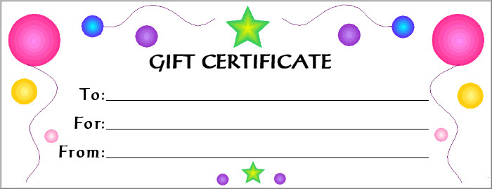 Gift Certificates For Kids
 Printable Birthday Cards Printable Gift Cards SEPTEMBER 2017